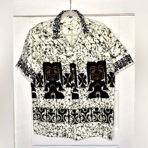 Tiki Mid Century Barkcloth Vintage Reef